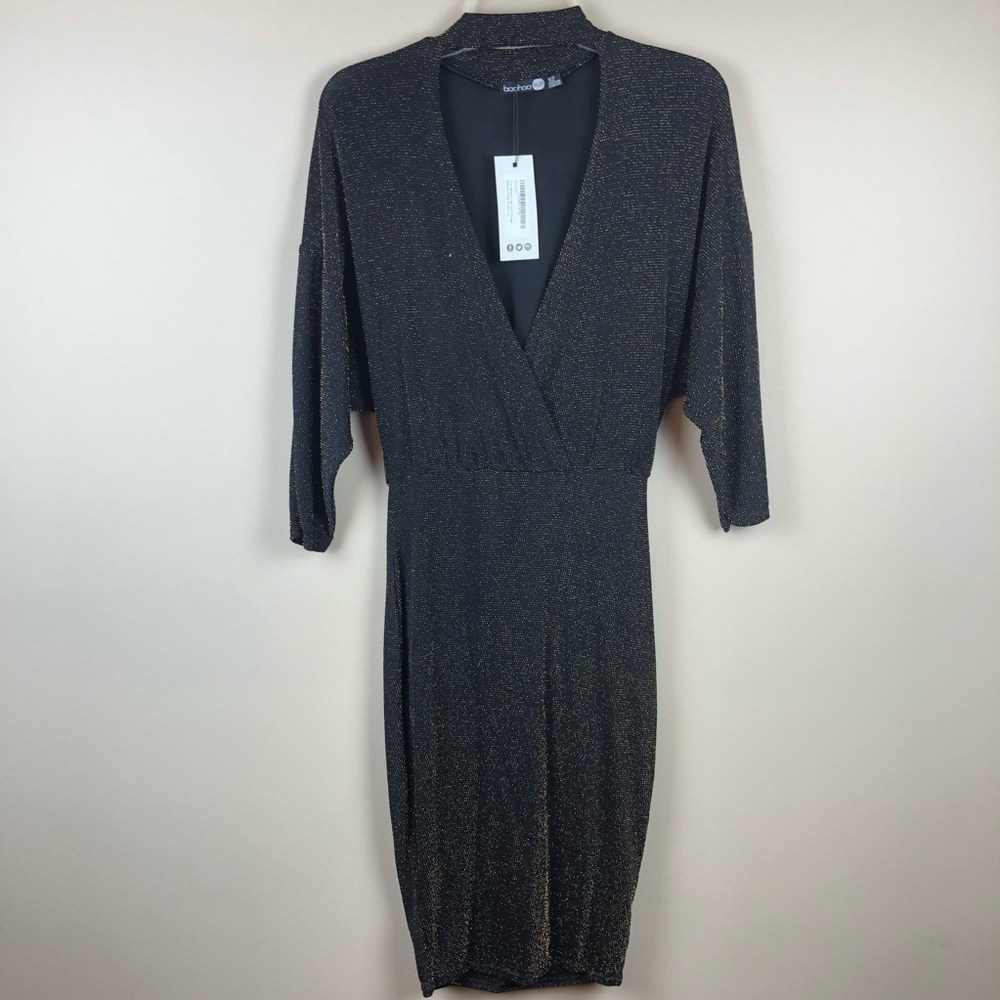 Boohoo sparkle midi dress